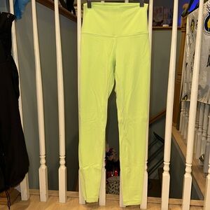 Lululemon align size 4 highlighter yellow 25 in